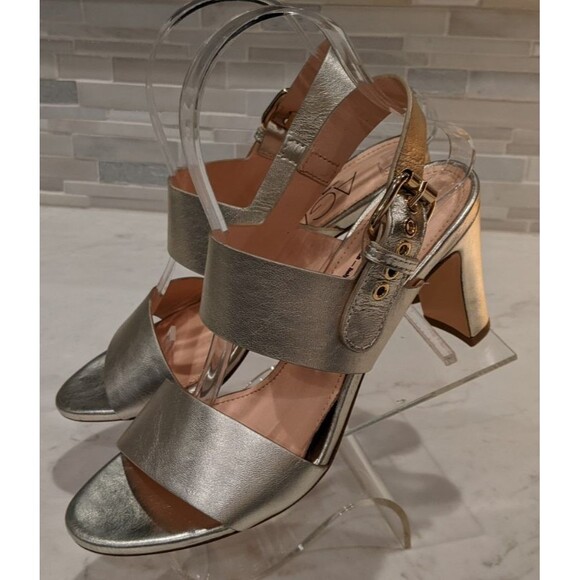Women's AGL Attilio Giusti Leombruni Diletta Platinum Strappy Sandal 38/8   $495 - Picture 5 of 12